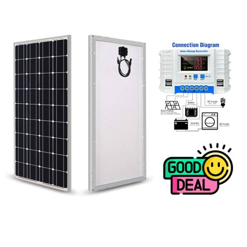 Solarmax 100W Solar Panel All Weather 25 Years Warranty + Free 30AH Solar Charge Controller