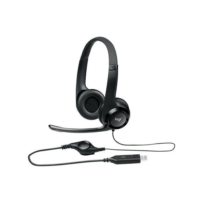Logitech H390-USB Headset With Noise-Cancelling Mic-Black