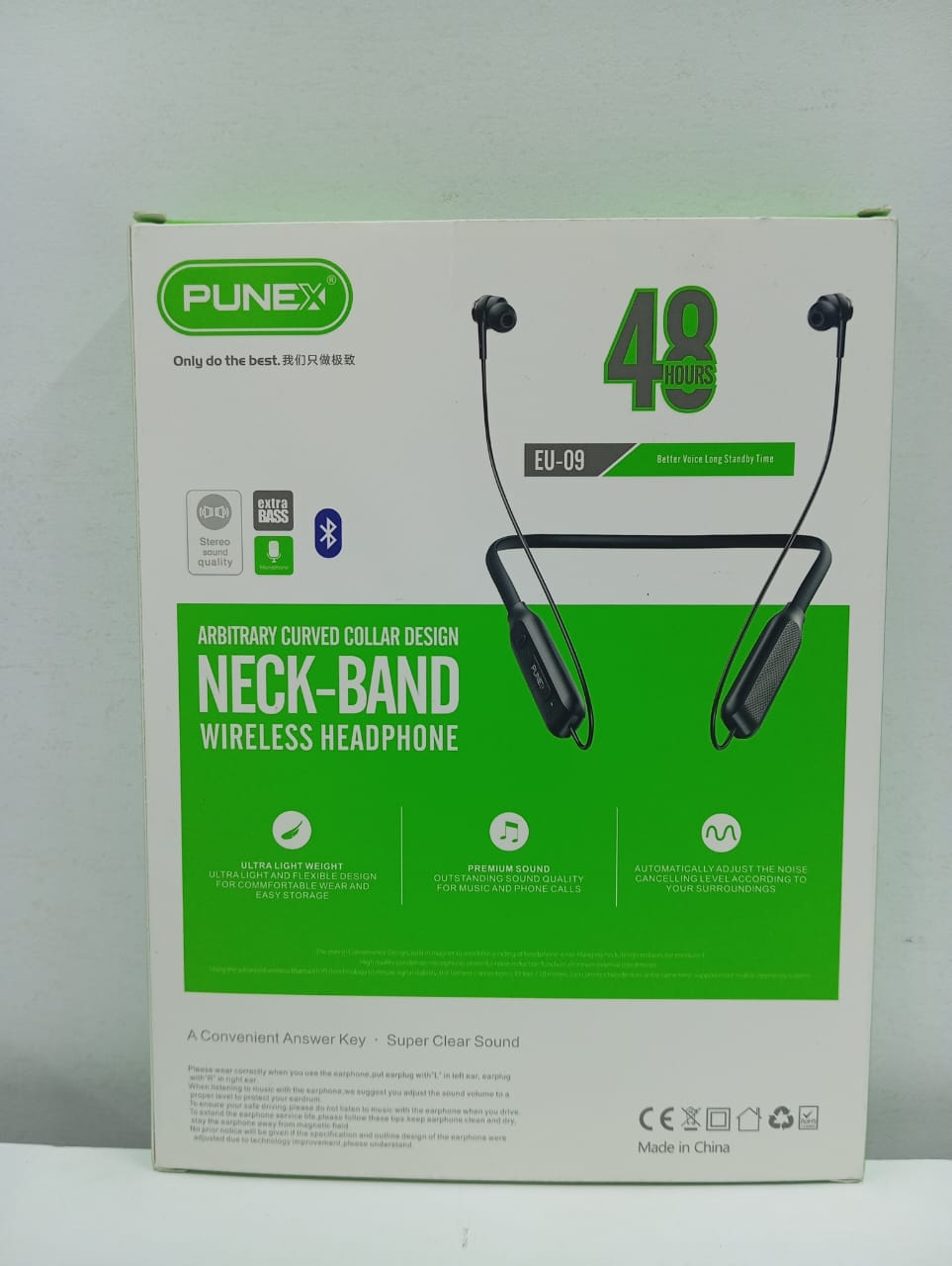 NECKBAND WIRELESS EARPHONES PUNEX EU-09 NECKBAND EARPHONES