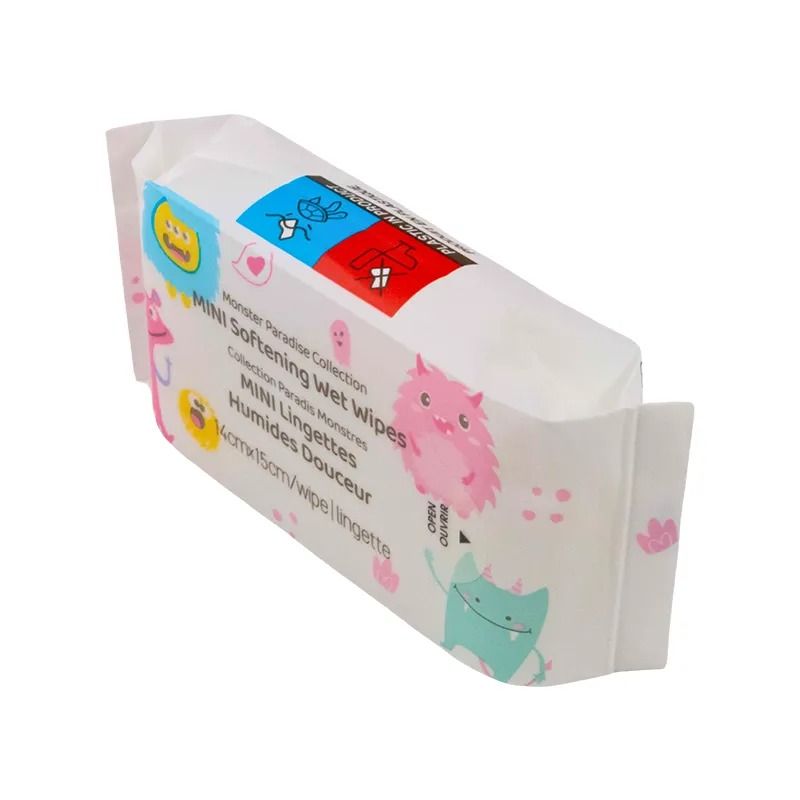 Miniso Monster Paradise Collection MINI Softening Wet Wipes (8 Wipes x 8 Pack)