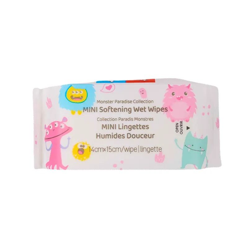 Miniso Monster Paradise Collection MINI Softening Wet Wipes (8 Wipes x 8 Pack)