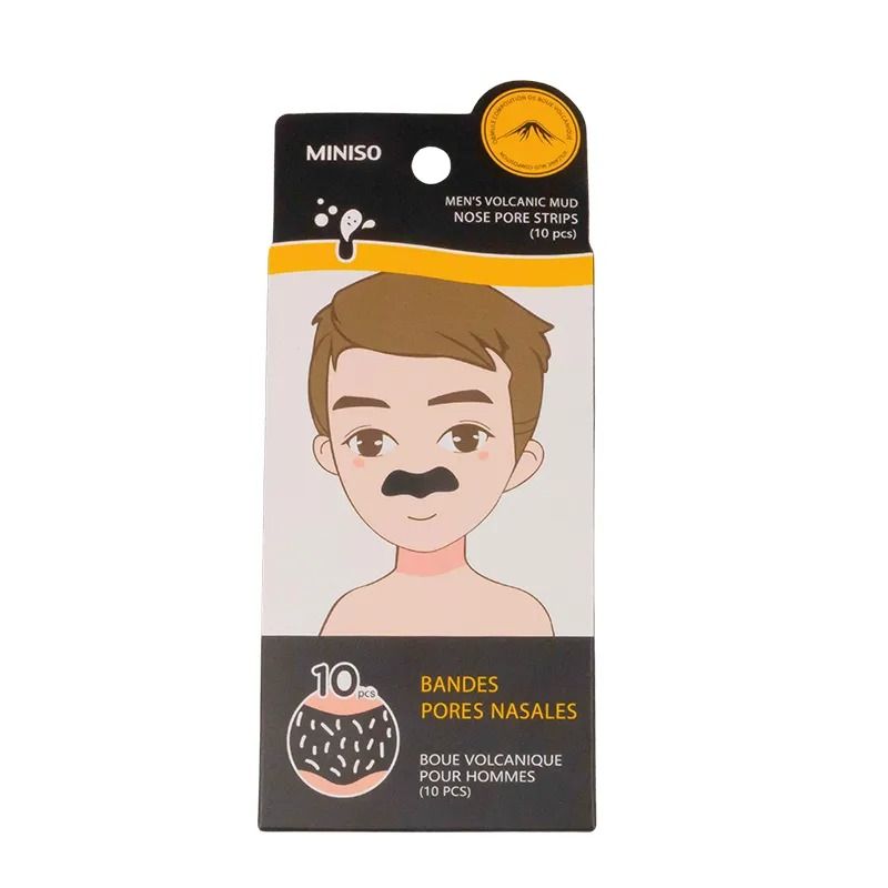 Miniso Men’s Volcanic Mud Nose Pore Strips (10 pcs)