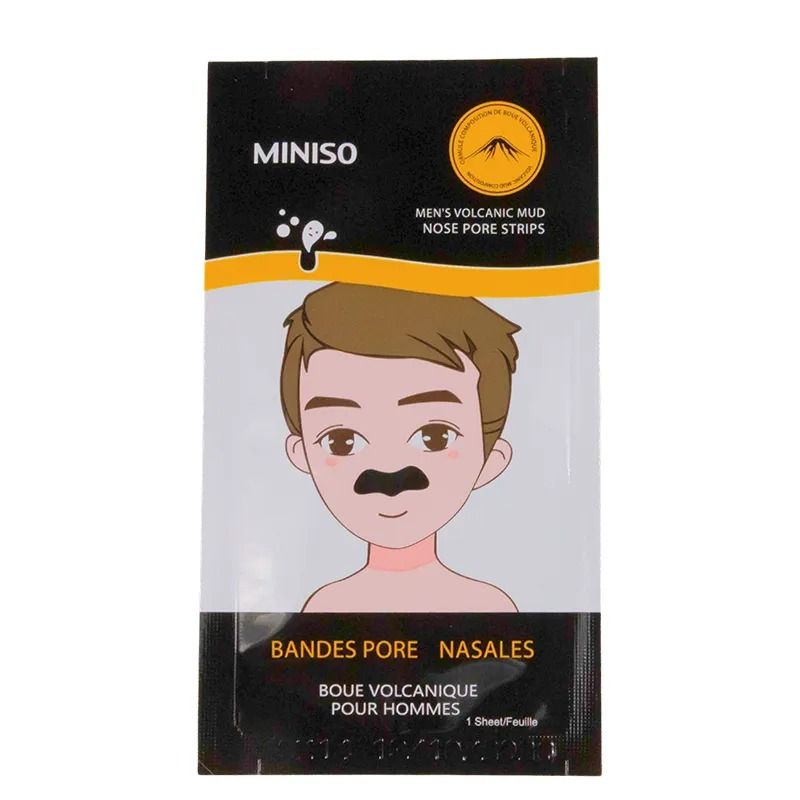 Miniso Men’s Volcanic Mud Nose Pore Strips (10 pcs)
