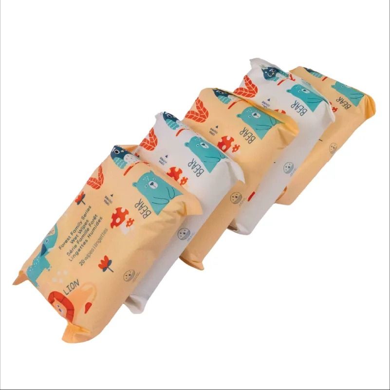 Miniso Forest Family Series Wet Wipes (20 Wipes×5 Packs)