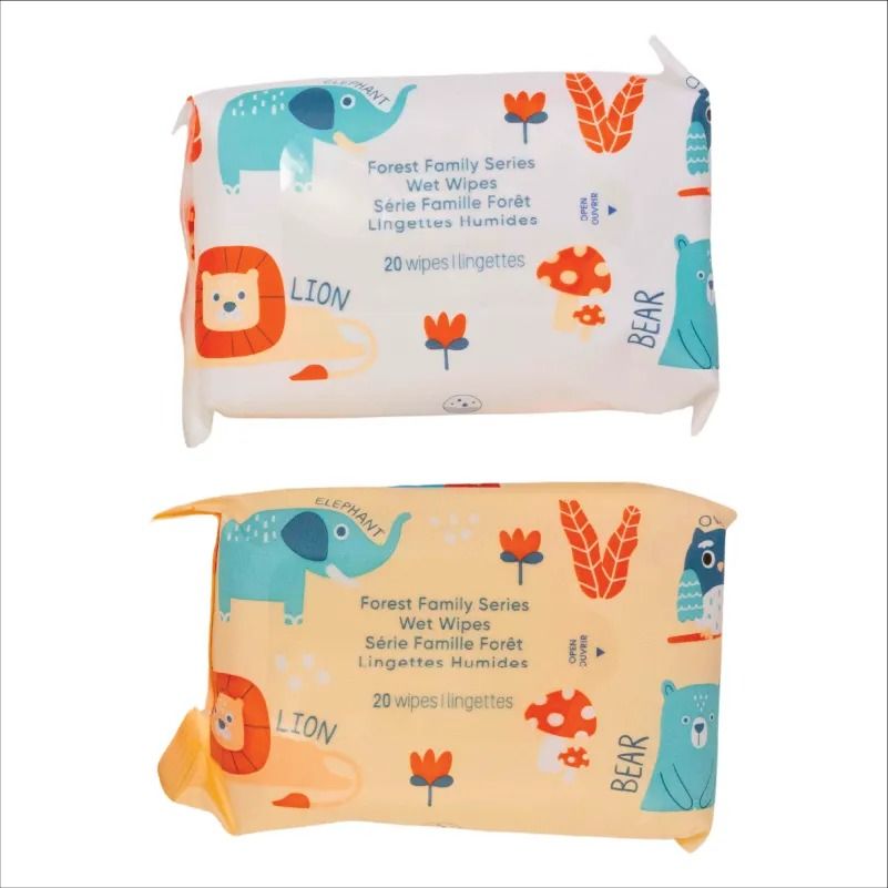 Miniso Forest Family Series Wet Wipes (20 Wipes×5 Packs)