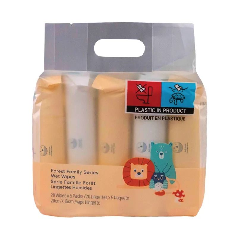 Miniso Forest Family Series Wet Wipes (20 Wipes×5 Packs)