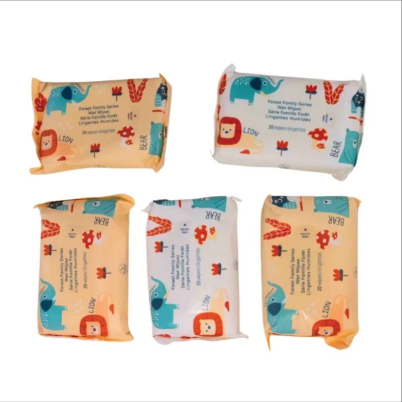 Miniso Forest Family Series Wet Wipes (20 Wipes×5 Packs)