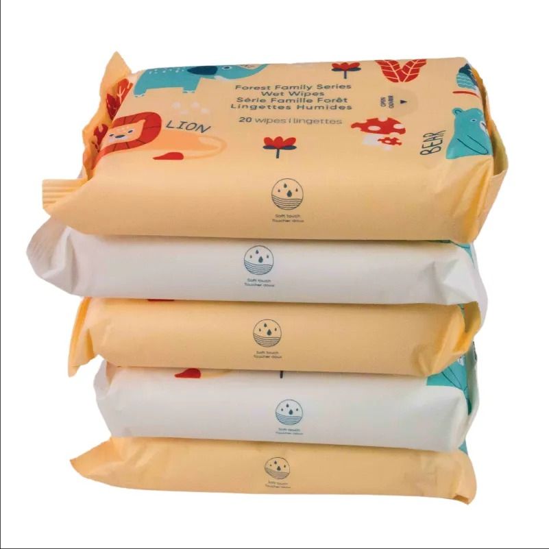 Miniso Forest Family Series Wet Wipes (20 Wipes×5 Packs)
