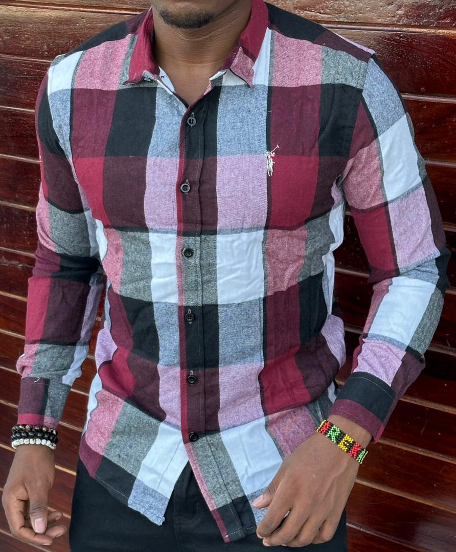High quality checked/ stripped/ box/ checkered and classic Men's Long Sleeve heavy cotton Dress Shirts with a Solid Slim Fit Hipster Style