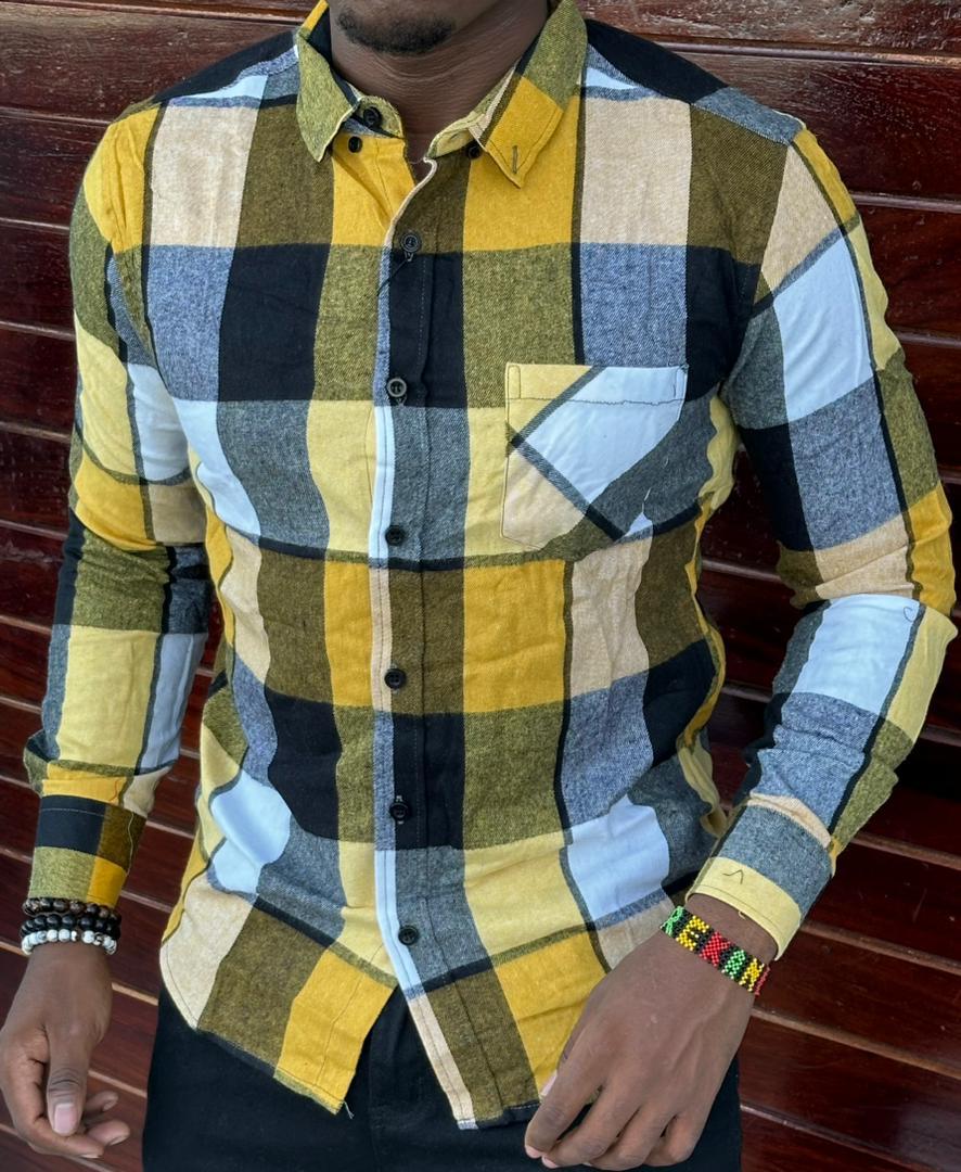 High quality checked/ stripped/ box/ checkered and classic Men's Long Sleeve heavy cotton Dress Shirts with a Solid Slim Fit Hipster Style
