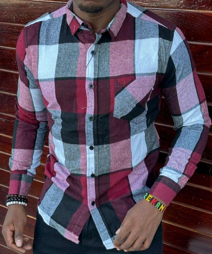 High quality checked/ stripped/ box/ checkered and classic Men's Long Sleeve heavy cotton Dress Shirts with a Solid Slim Fit Hipster Style