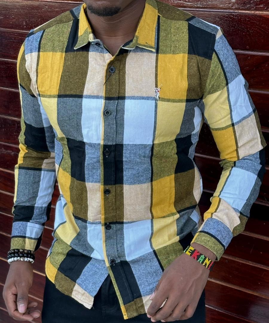 High quality checked/ stripped/ box/ checkered and classic Men's Long Sleeve heavy cotton Dress Shirts with a Solid Slim Fit Hipster Style