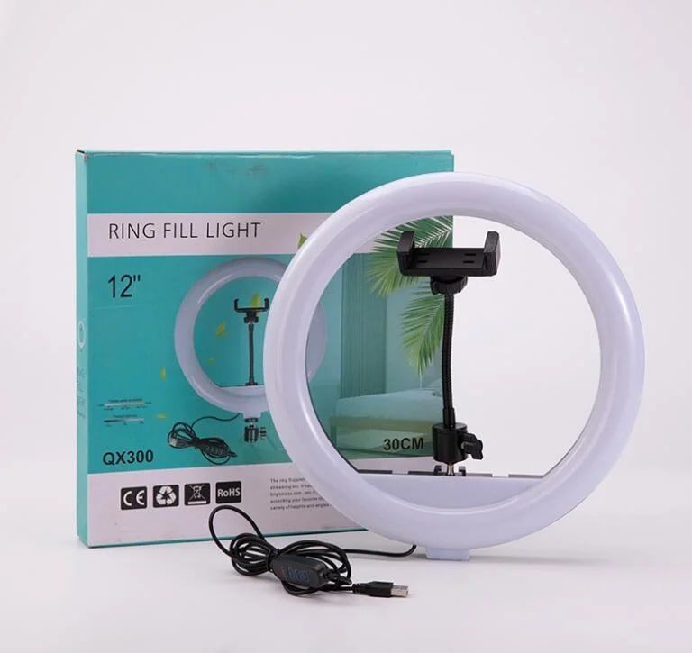 12 Inch LED Ring Light with Phone Holder (ONLY) | Vlogging Ring Light | Makeup Ring Light | Studio Ring Light