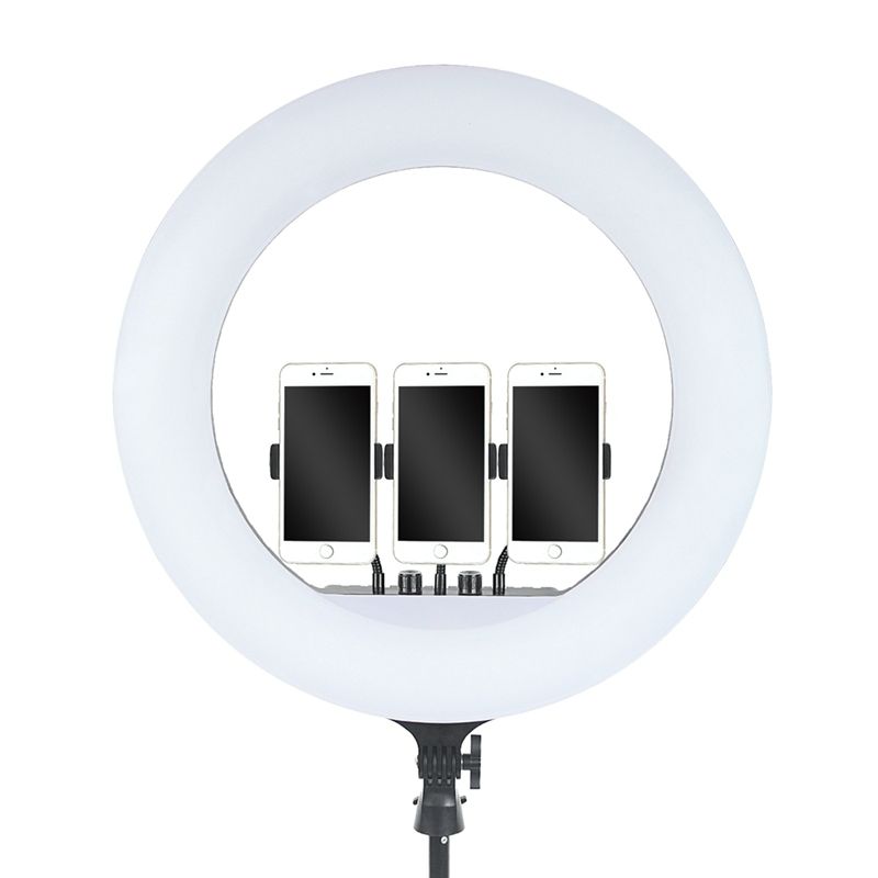 21 Inch Ring Light With 3 Phone Holders & Remote Control (NO TRIPOD STAND) | Selfie Ring Light | Photography Light | 65 Watts Light | LED Light| (Free Bag Included)