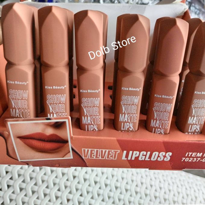 Kiss Beauty 3PCs Sexy Nude Waterproof Lip Matte Liquid Lipstick+FreeGift