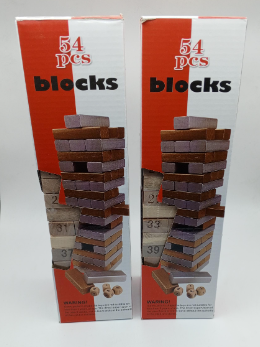 Jenga Game Wooden Blocks 54pcs