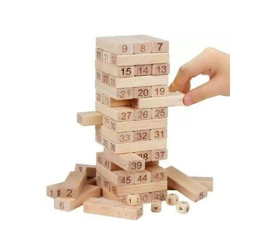 Jenga Game Wooden Blocks 54pcs