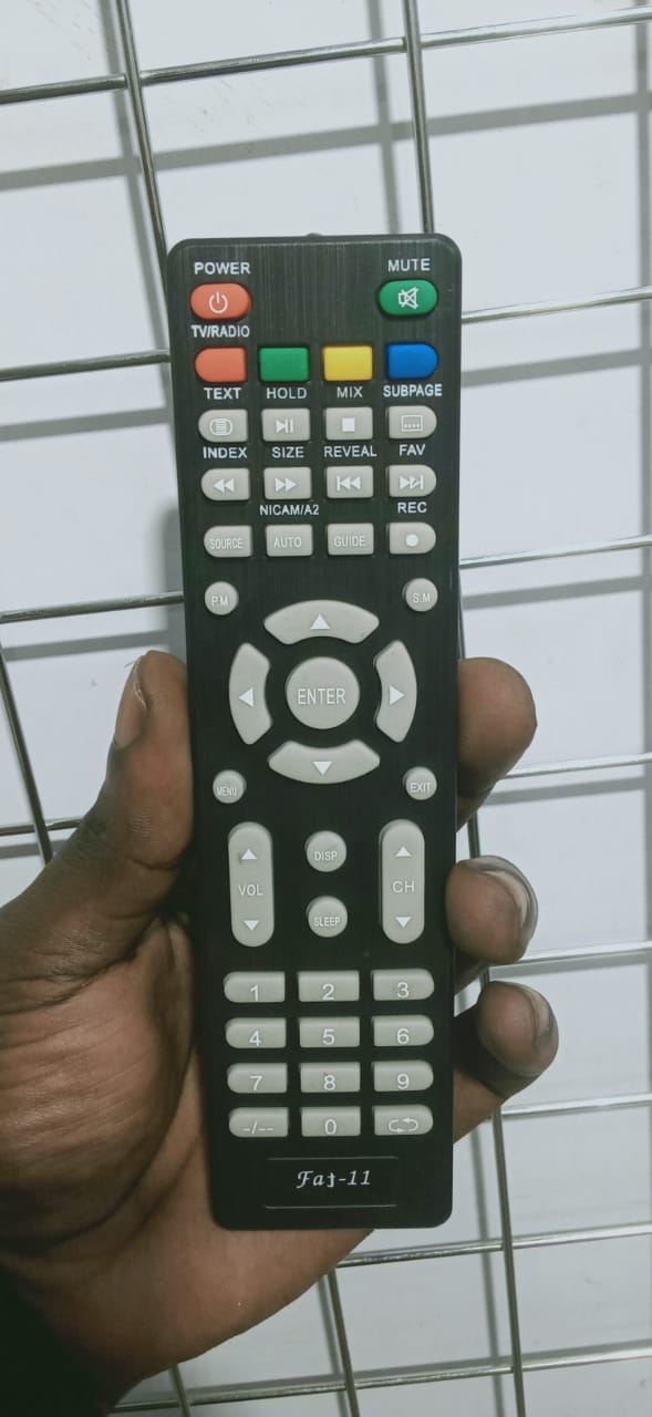 Fat 11 universal Tv remote contol works with VITRON,GLD,AUCMA,SOLARMAX,SOLARPEX,SONAR,IGED,JTC,VASTEL, SKYWAVE, VON HOTPOINT & ROYAL