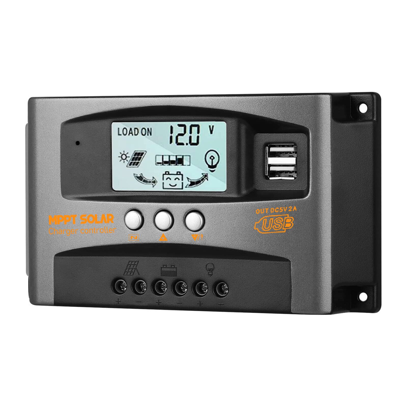 30A/40A/60A MPPT Solar Panel Battery Charge Controller Auto Focus Tracking 12V/24V