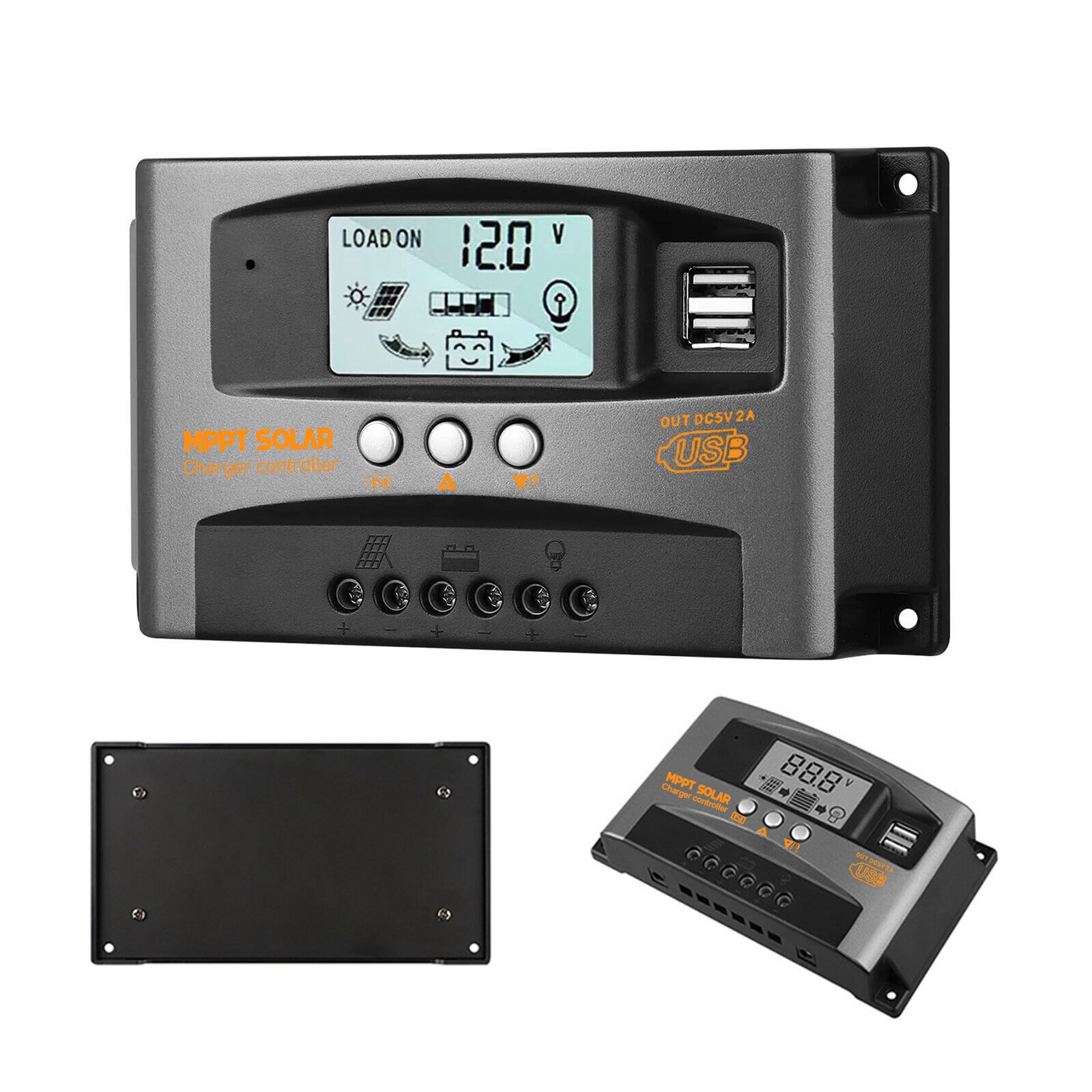 30A/40A/60A MPPT Solar Panel Battery Charge Controller Auto Focus Tracking 12V/24V