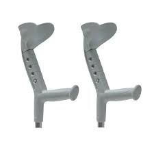 Ergotech Forearm Crutches By FDI 1 Pair/2 Crutches Grey