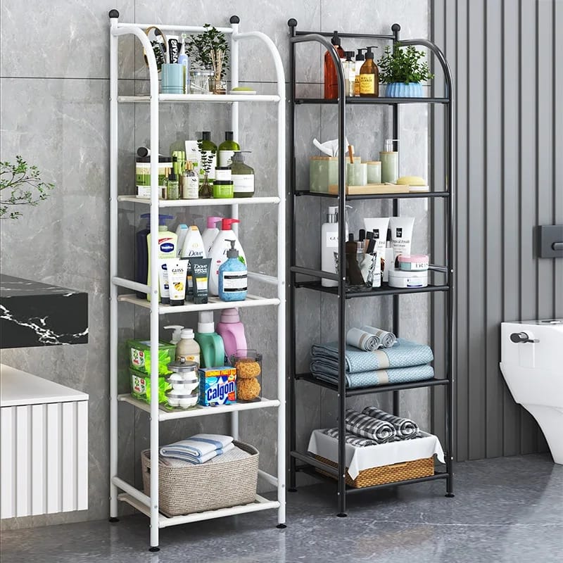 5-Tier Anti-Rust Metallic Storage Shelf - Heavy Duty, Multi-Purpose Rack for Kitchen, Pantry & Bathroom