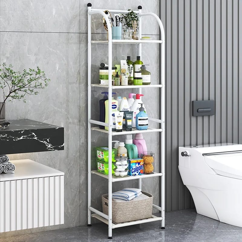 5-Tier Anti-Rust Metallic Storage Shelf - Heavy Duty, Multi-Purpose Rack for Kitchen, Pantry & Bathroom