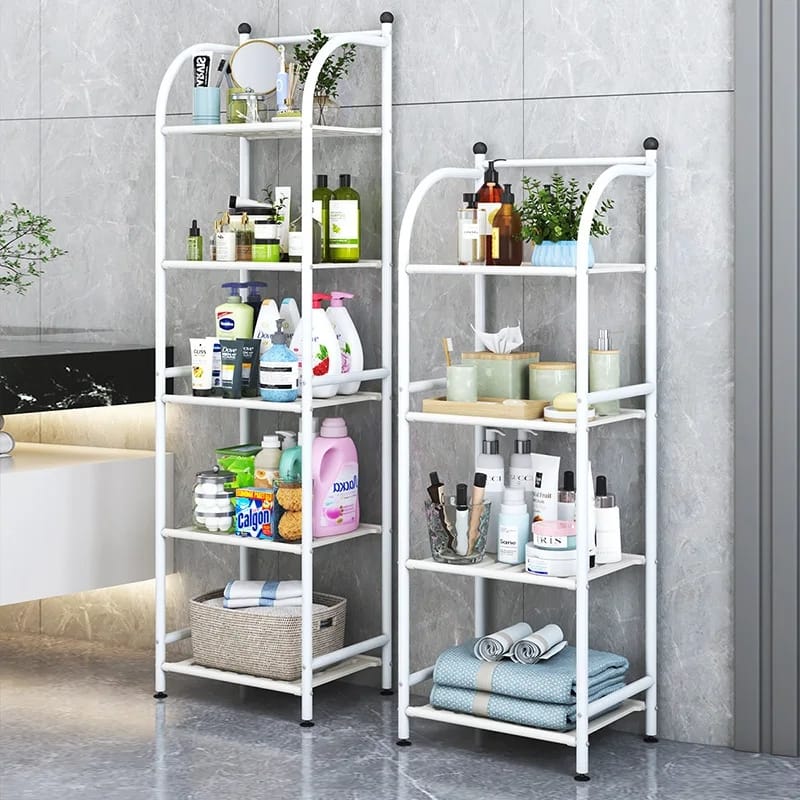 5-Tier Anti-Rust Metallic Storage Shelf - Heavy Duty, Multi-Purpose Rack for Kitchen, Pantry & Bathroom