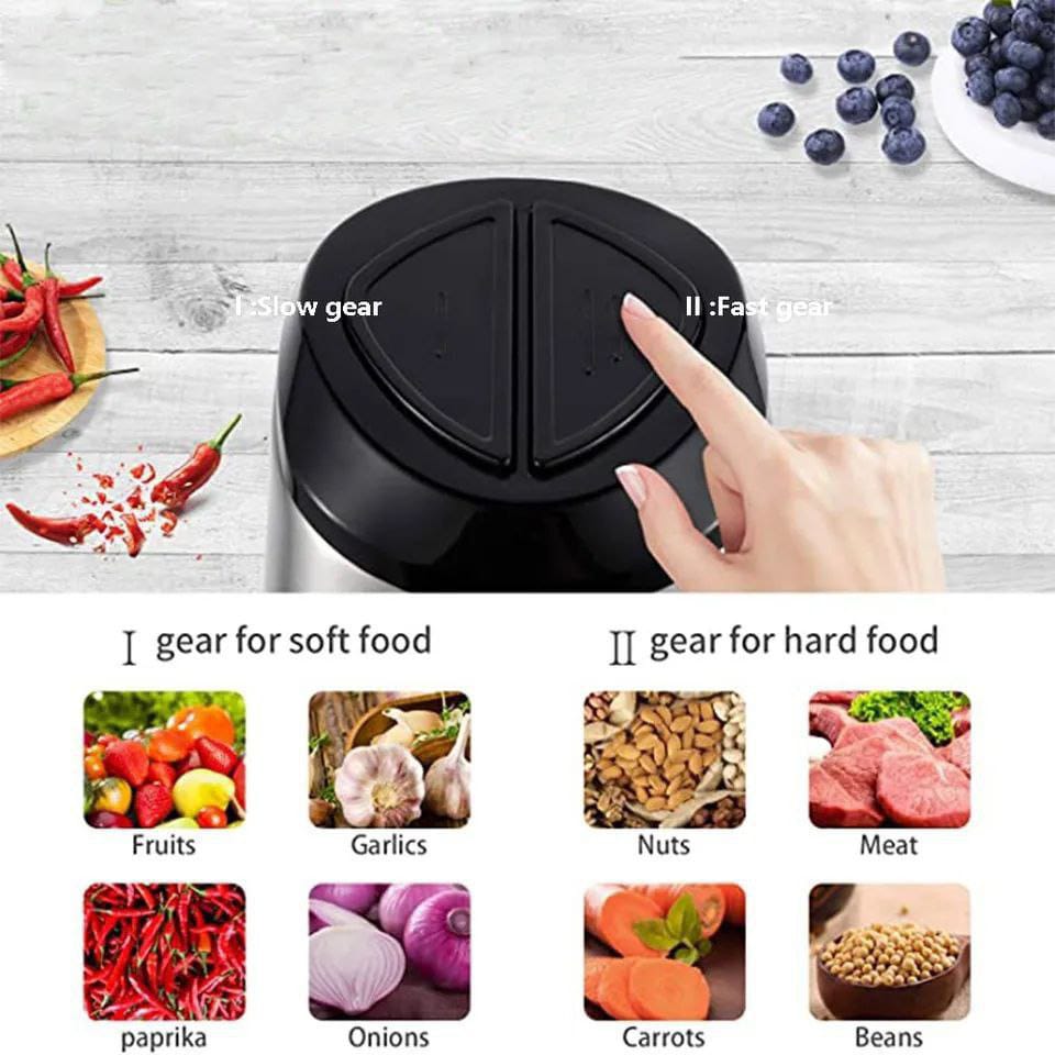 Stainless steel Electric meat grinder / mincer / chopper || Color: Silver / 3L / fast and delicate cutting food materials, improve the crushing efficiency.