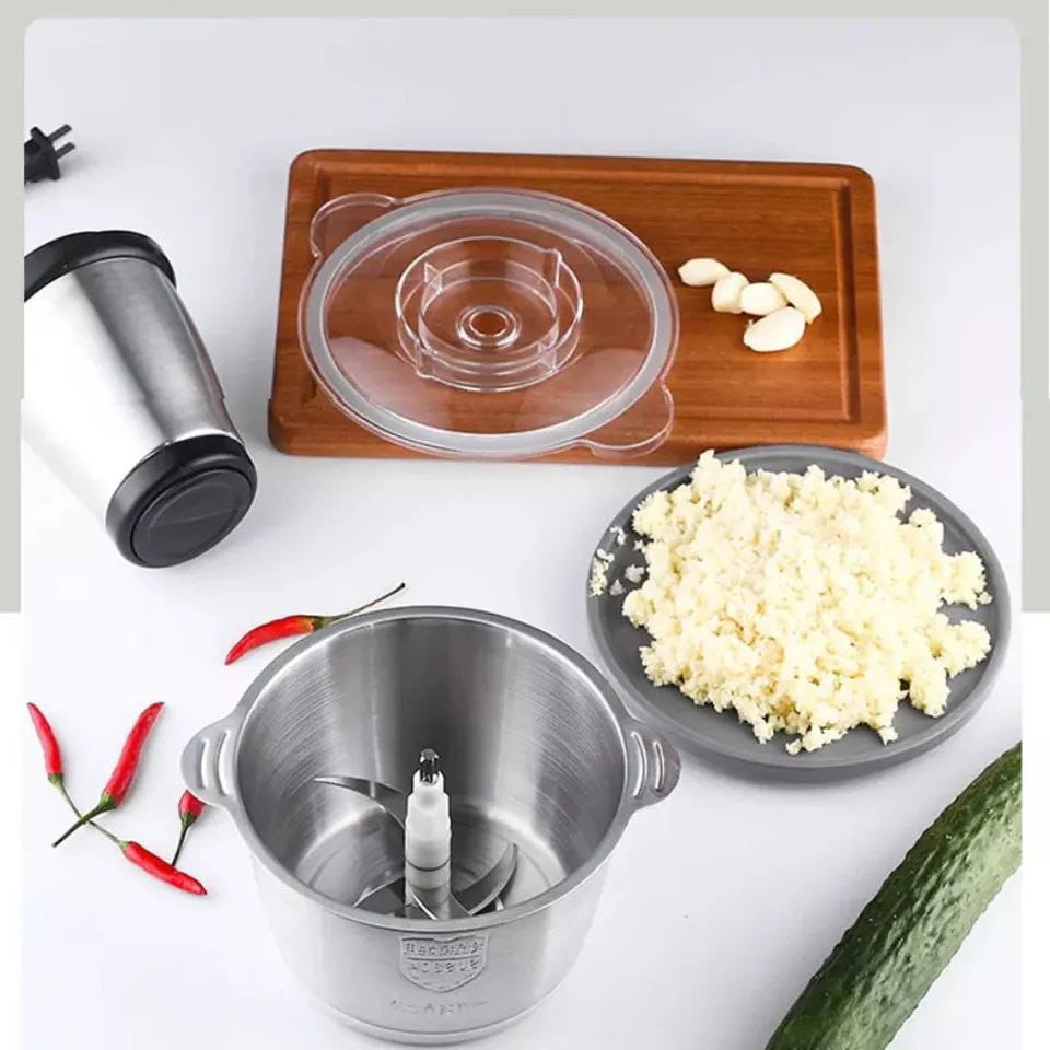 Stainless steel Electric meat grinder / mincer / chopper || Color: Silver / 3L / fast and delicate cutting food materials, improve the crushing efficiency.