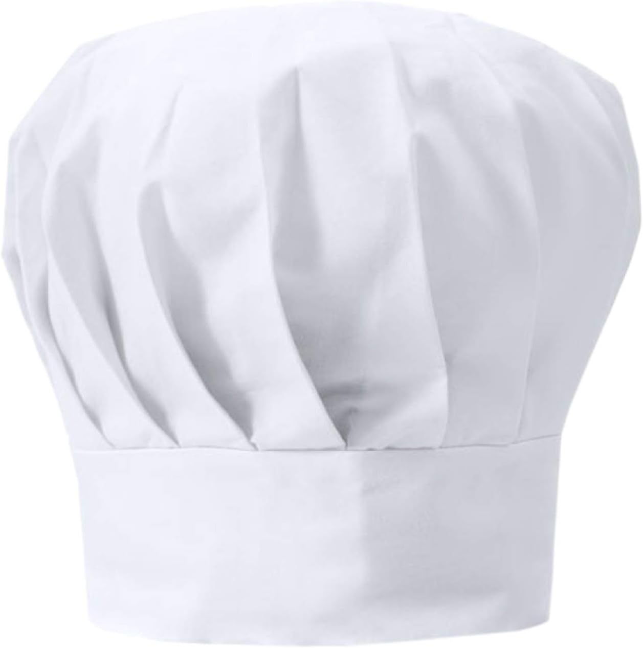 Chef Hat Adult Adjustable Unisex Hotel/Cafe/Restaurants Chef Hat, Elastic Baker Kitchen Cooking Chef Cap, White