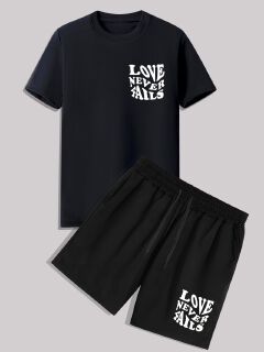 Man clothes  Men's clothing - Summer - Short-sleeved T-shirt - Printed - New style T-shirt+short  Short-sleeved men's T-shirt 1201