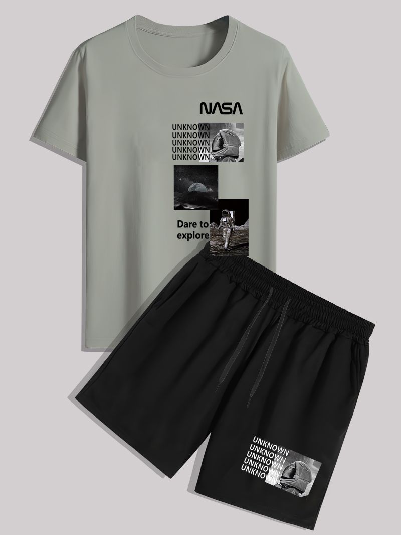 【T-shirt+short】 Short-sleeved men's T-shirt 1201