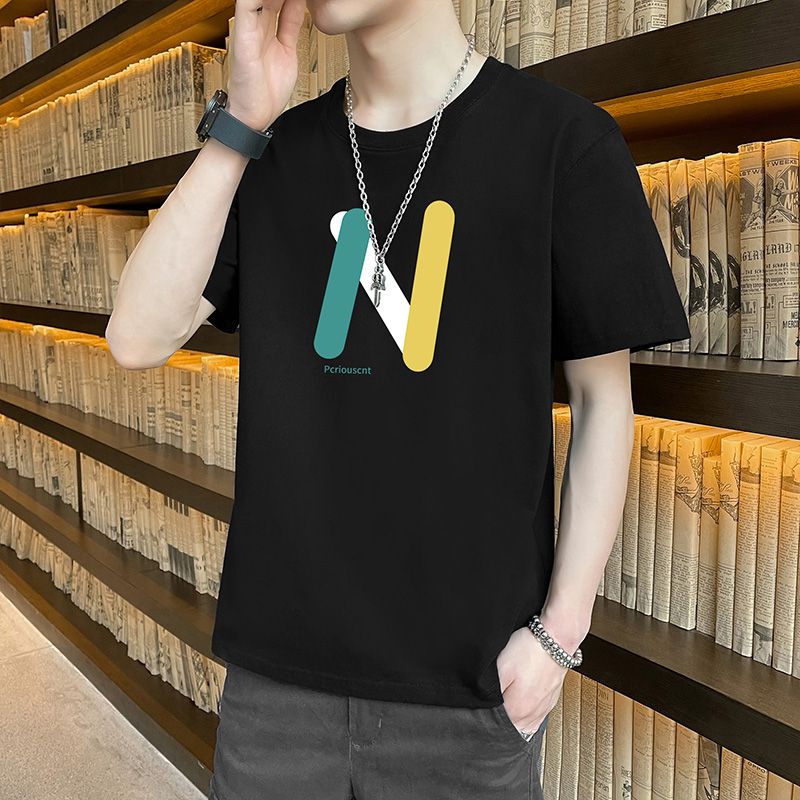 Men's clothing - Summer - Short-sleeved T-shirt - Printed - New style【4 pieces 】 Short sleeve T-shirt Men 1107