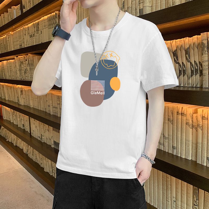 Men's clothing - Summer - Short-sleeved T-shirt - Printed - New style【4 pieces 】 Short sleeve T-shirt Men 1107