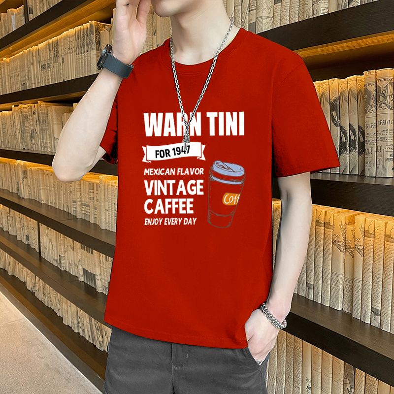 Men's clothing - Summer - Short-sleeved T-shirt - Printed - New style【4 pieces 】 Short sleeve T-shirt Men 1107