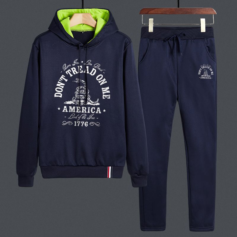 【Hoodie+Sweatpants 】 Men's hooded casual fashion Autumn/Winter sweatshirt two-piece top + pants