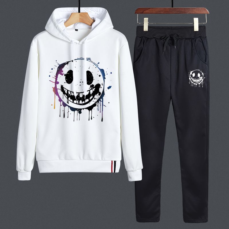 【Hoodie+Sweatpants 】 Men's hooded casual fashion Autumn/Winter sweatshirt two-piece top + pants