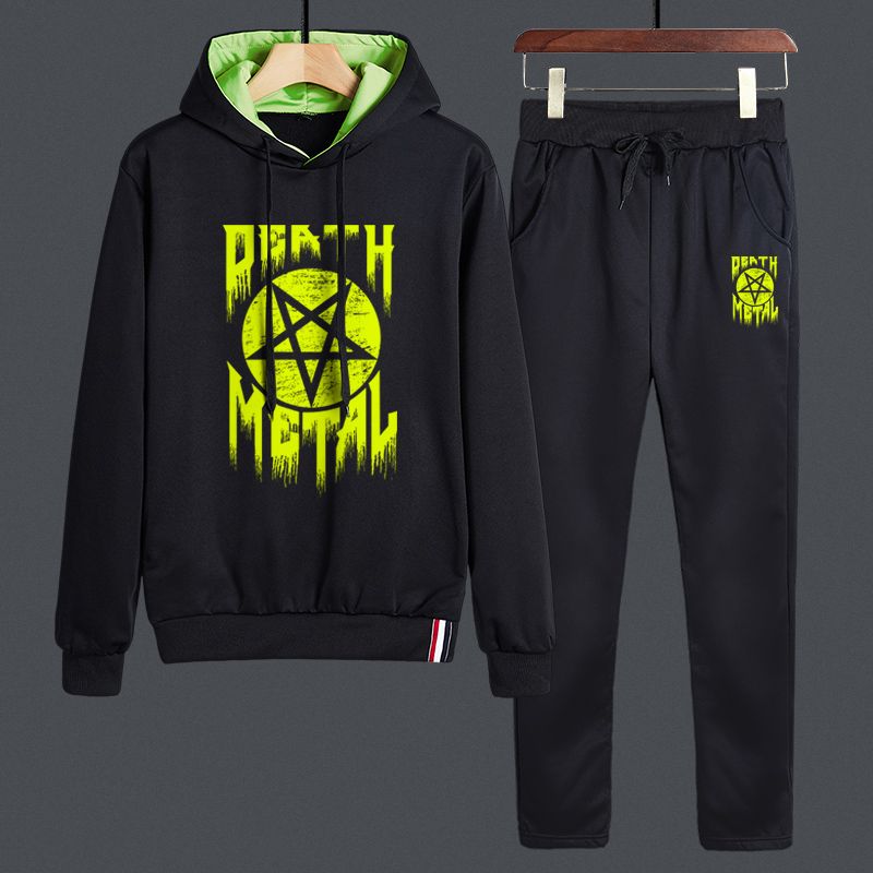 【Hoodie+Sweatpants 】 Men's hooded casual fashion Autumn/Winter sweatshirt two-piece top + pants