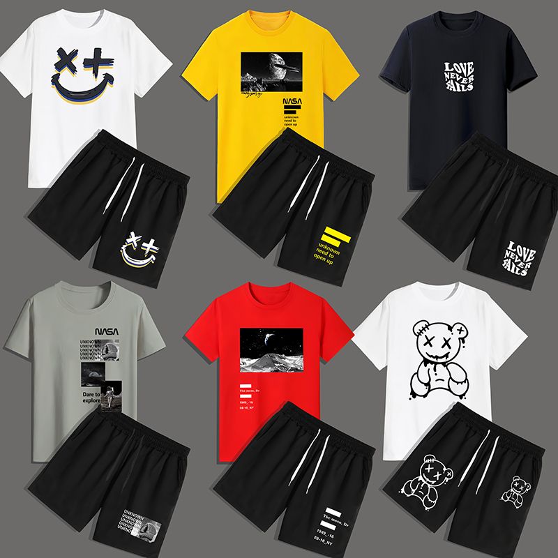 【T-shirt+short】 Short-sleeved men's T-shirt 1201