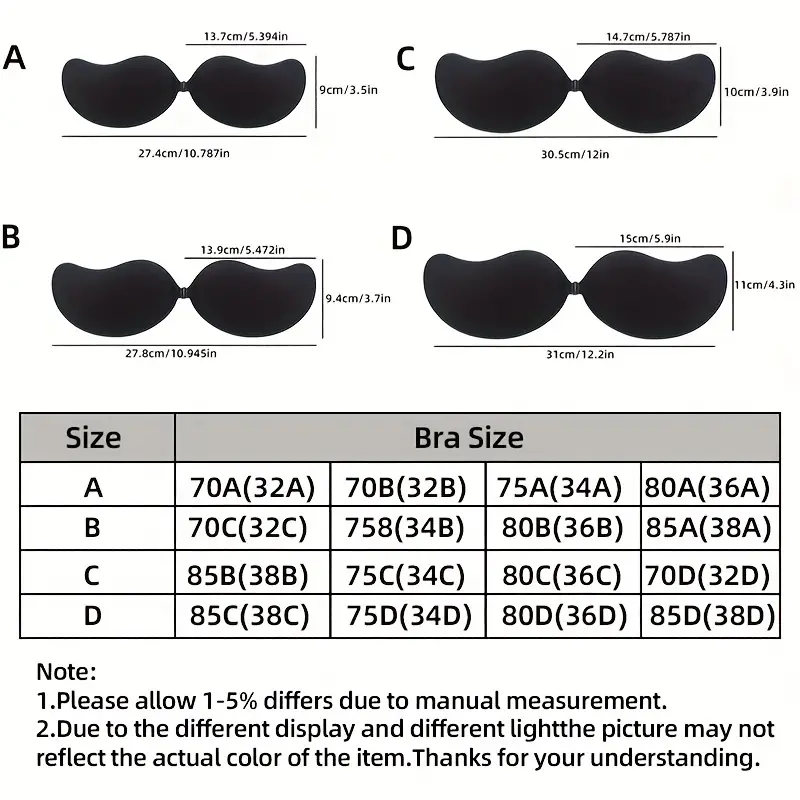 Invisible Stick-On Lift Bra, Strapless & Seamless Front Buckle Push Up Bra, Women's Lingerie & Underwear Accessories(Not for big boobs)