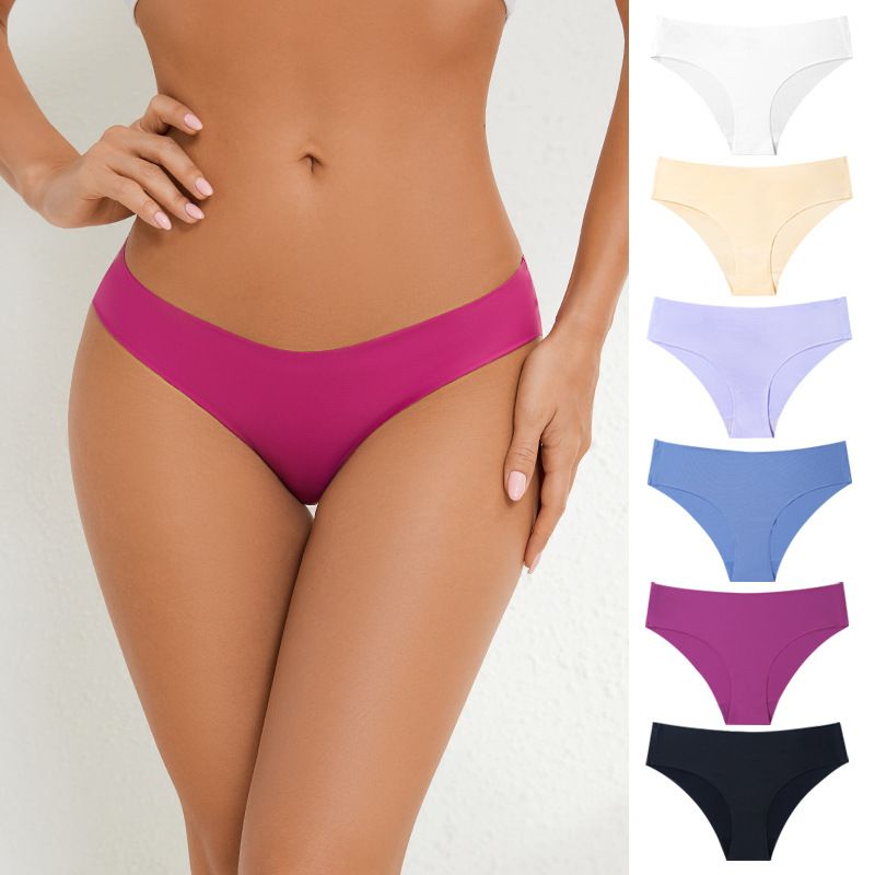 5pcs Comfortable Seamless Briefs for Women - Stretchy and Simple Intimates Panties for Everyday Wear and Lingerie