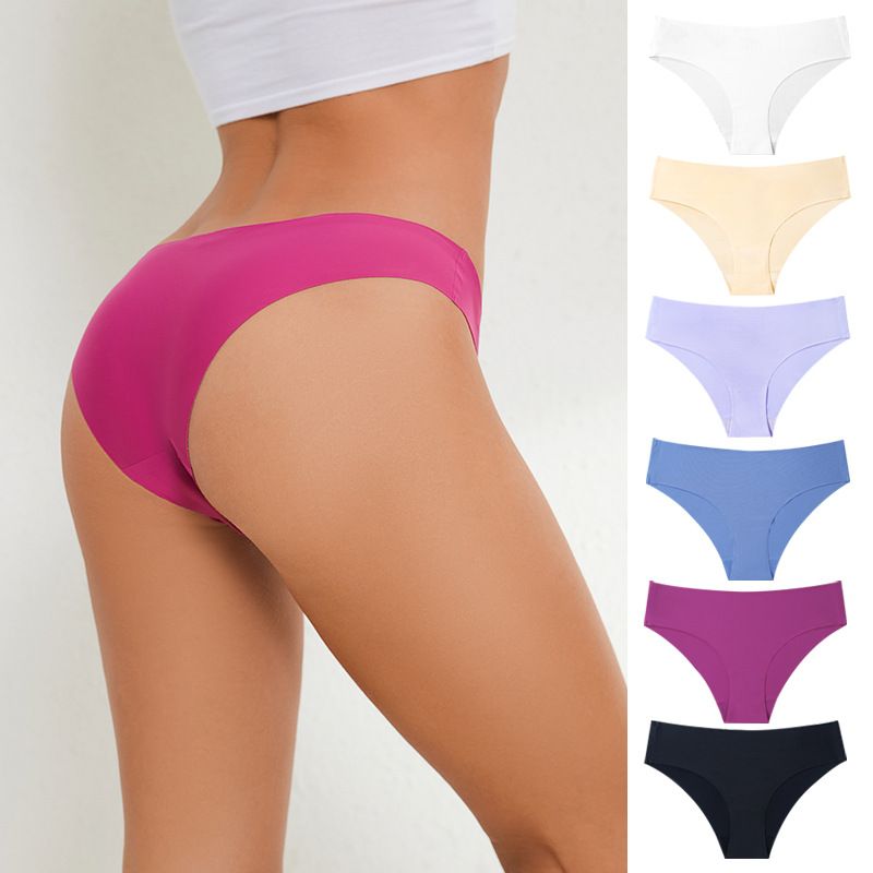 5pcs Comfortable Seamless Briefs for Women - Stretchy and Simple Intimates Panties for Everyday Wear and Lingerie