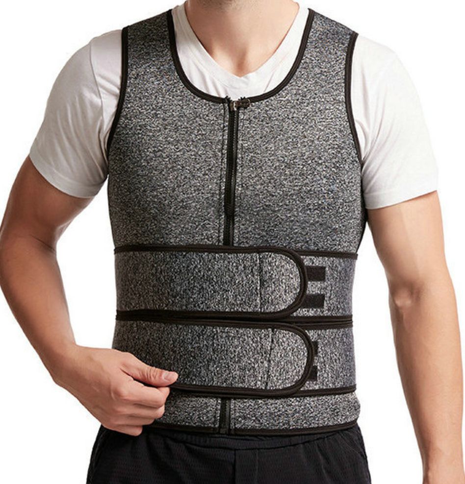Sauna Double Belt Vest Male Sports Vest Gym Shirt Neoprene Suddenly And Violently Sweat Suit