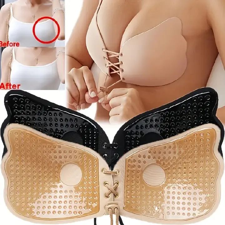 Lifting Stick-On Nipple Covers bra, Strapless Invisible Push Up Nipple Pasties, Women's Lingerie & Underwear Accessories CC