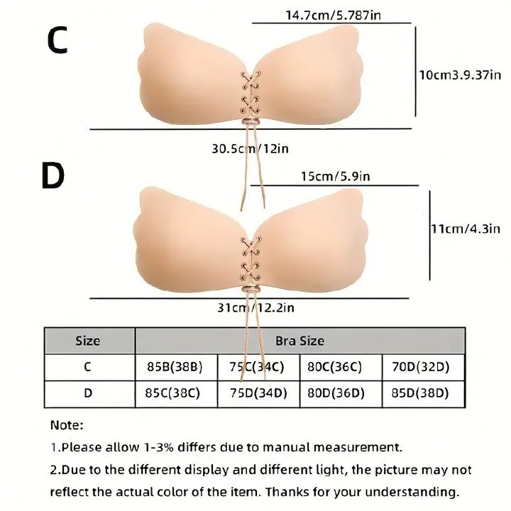 Lifting Stick-On Nipple Covers bra, Strapless Invisible Push Up Nipple Pasties, Women's Lingerie & Underwear Accessories CC