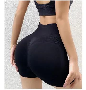 Elegant High-Waist Butt-Lifting Shorts: Flattering Fit, Suitable for Casual & Workout, Breathable, Comfortable Stretch, Easy Care Panties