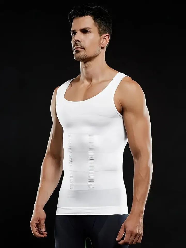 Men's Compression Body Shaper Tank Top, Slimming Vest T-shirt