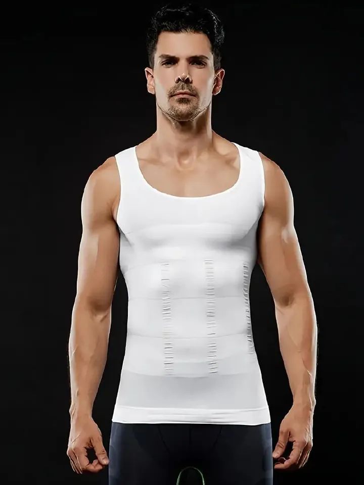 Men's Compression Body Shaper Tank Top, Slimming Vest T-shirt