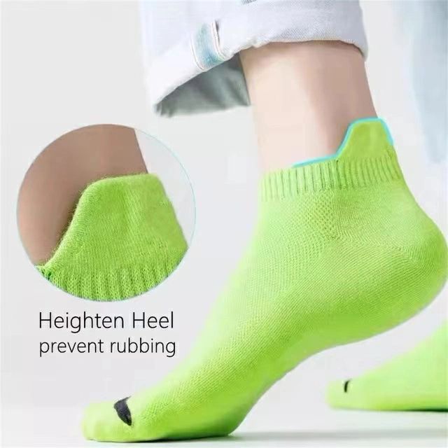 5 Pairs Bright Color Ankle No Show Socks Men Breathable Street Fashion Sport Deodorant Invisible Travel Running Socks